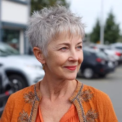 Textured Spiky Pixie Cut for a Fresh Look