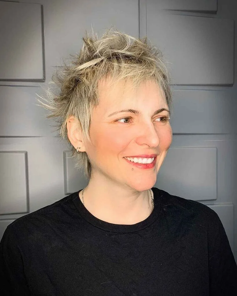 Textured Spiky Pixie on 40-Year-Old Women
