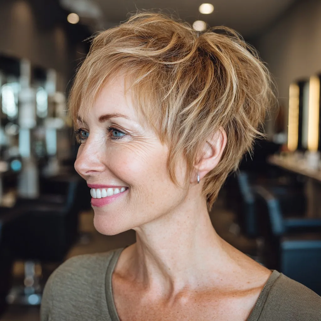 Textured Stacked Pixie Cut with Playful Layers