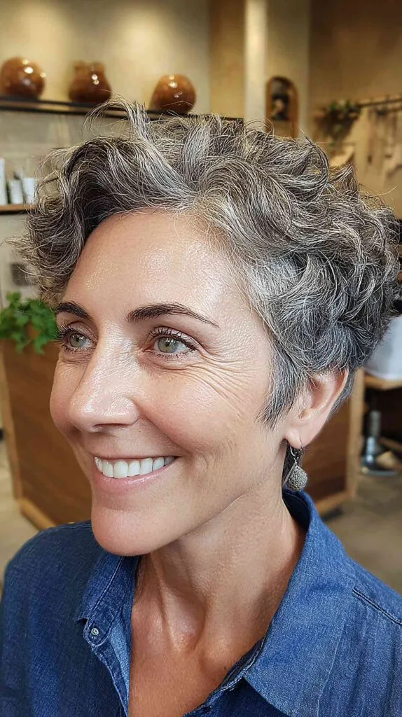 Textured Wavy Pixie with Soft Layers