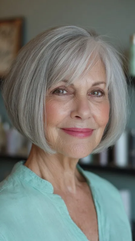 Timeless Textured Mushroom Bob with Soft Face-Framing Layers