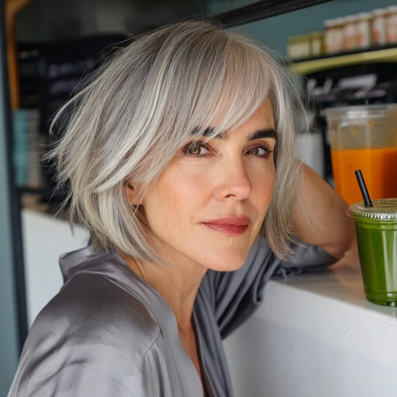 Trendy Layered Bob with Subtle Bangs for a Fresh Look