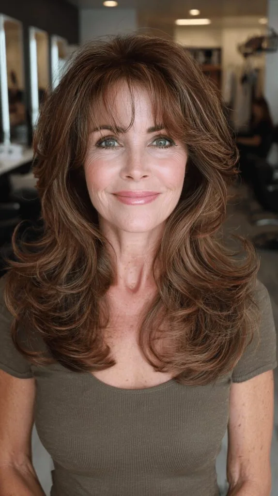 Voluminous Layered Cut with Flattering Face Framing