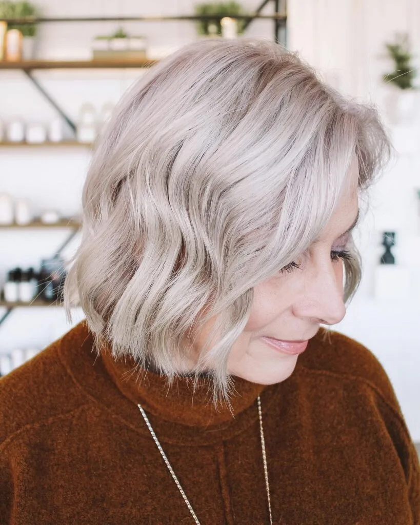 Wavy Hair with a Chin-Length Bob