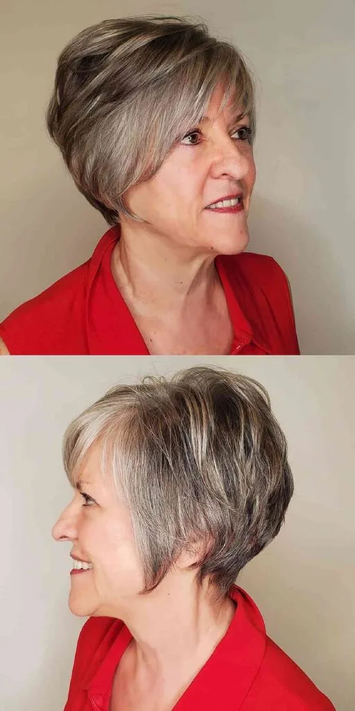 Wedge Pixie Cropped Hairstyle for Women in Their 50s