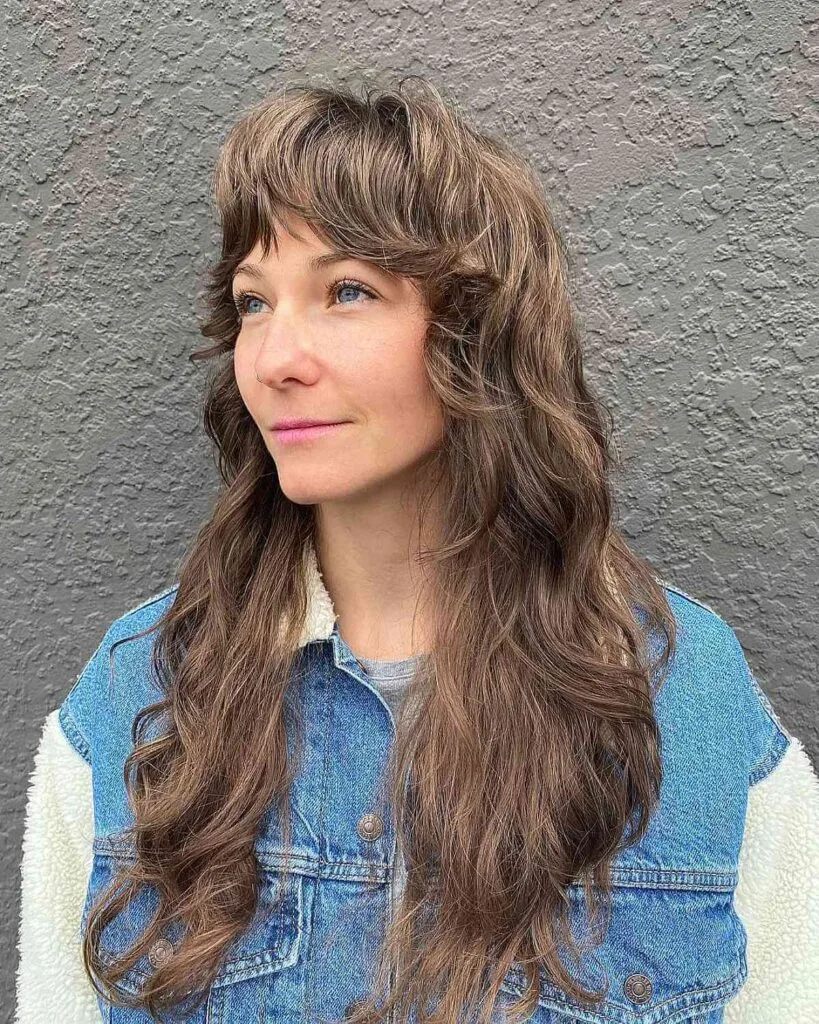70s Long Shag with Gentle Waves for Ladies 40 and Over