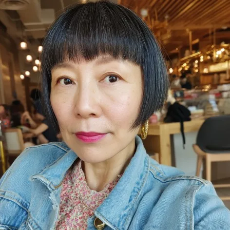 Bold Blunt Bob with Soft Fringe