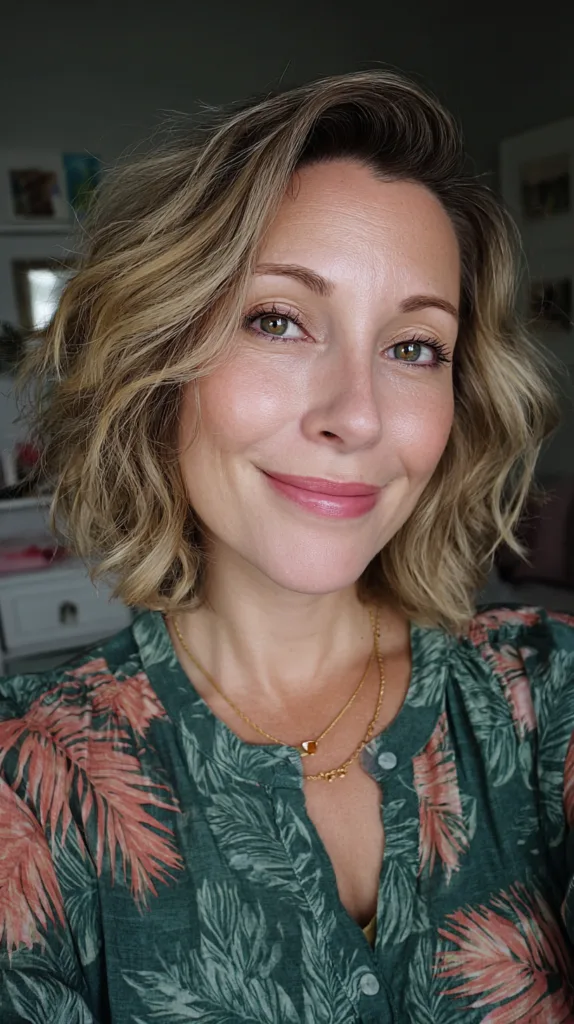 Casual Textured Waves with Soft Blonde Tones