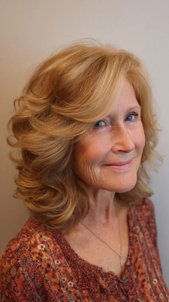 Charming Caramel Waves with Gentle Voluminous Layers