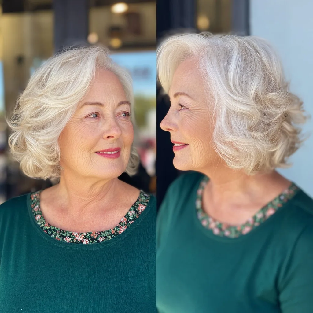 Charming Layered Curly Bob with Soft Movement