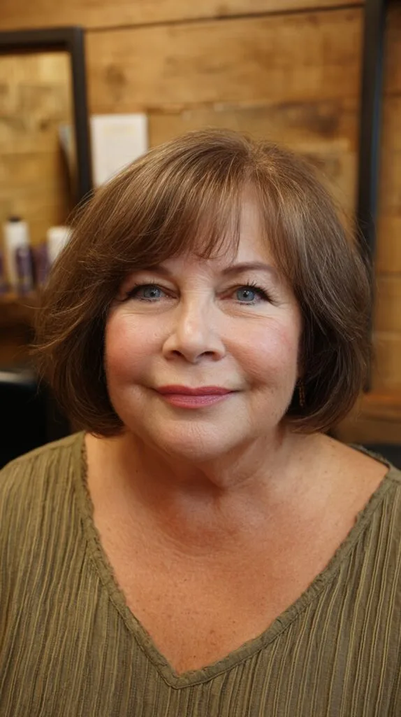 Charming Softly Layered Bob with Wispy Bangs