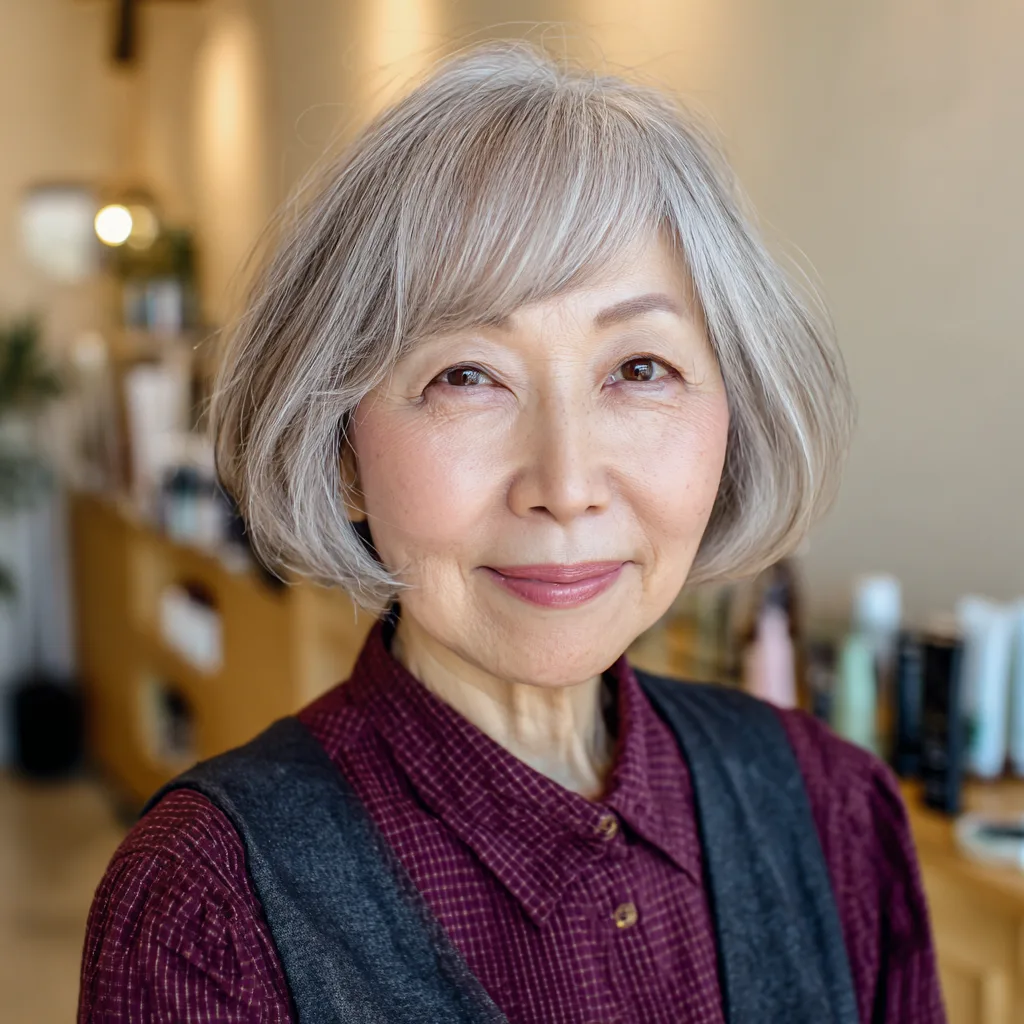 Charming Textured Bob with Gentle Waves
