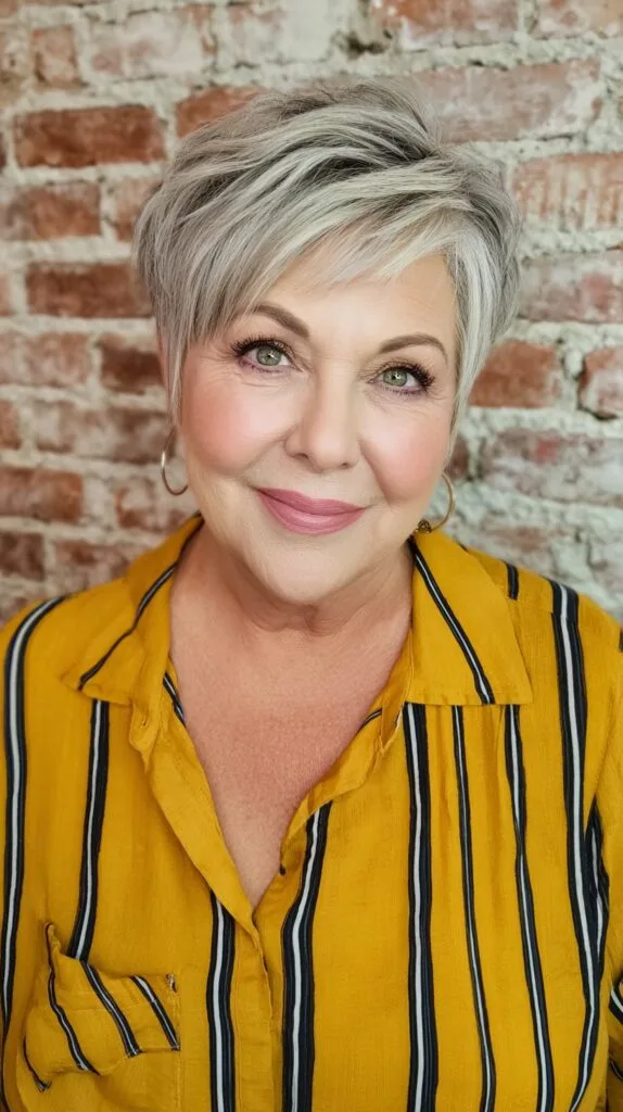 Charming Textured Pixie Cut with Subtle Highlights