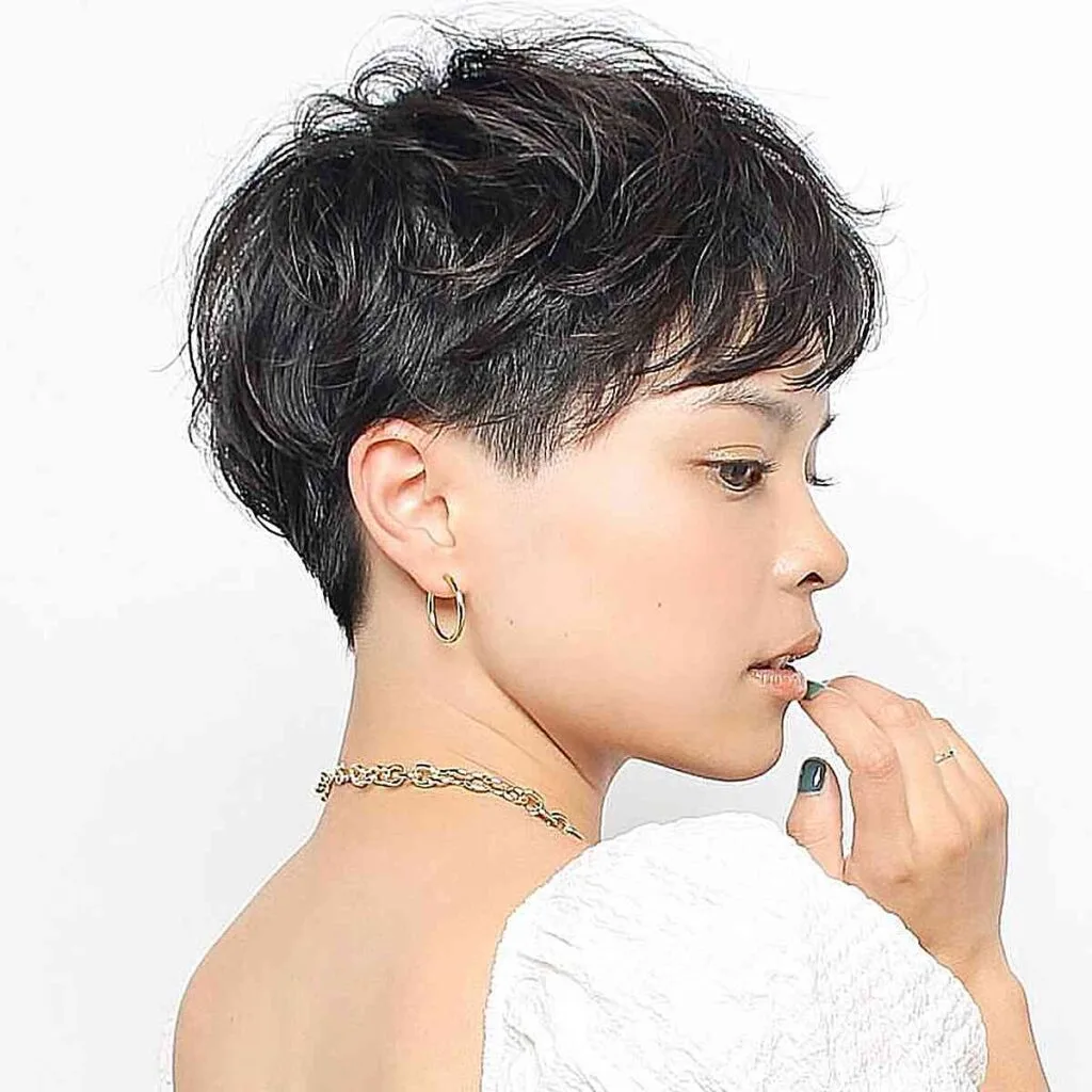 Chic and short layered hairstyle for women over sixty
