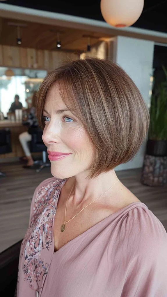 Chic Angled Bob with Subtle Layers
