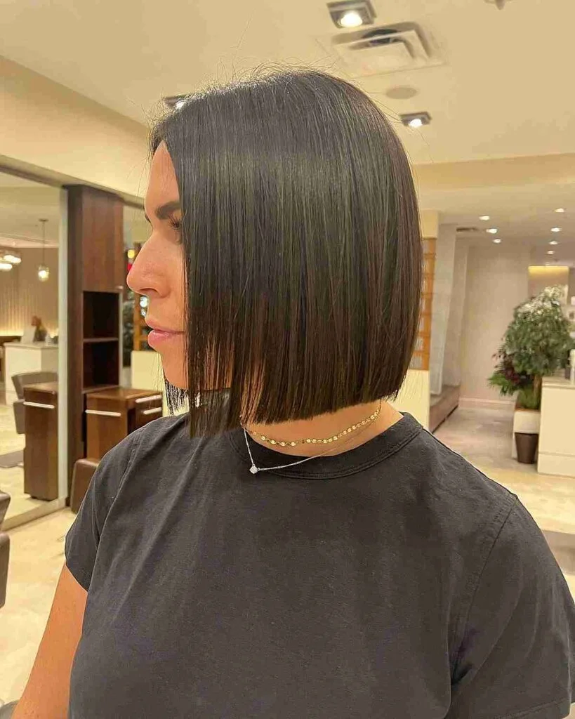Chic Blunt Bob for Over 60 Straight Hair