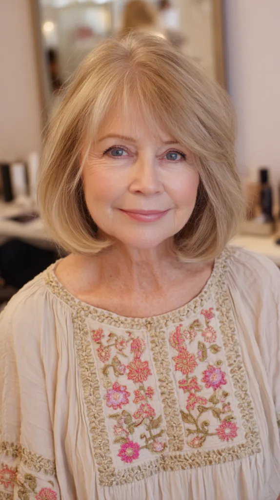 Chic Blunt Bob with Soft Face-Framing Layers
