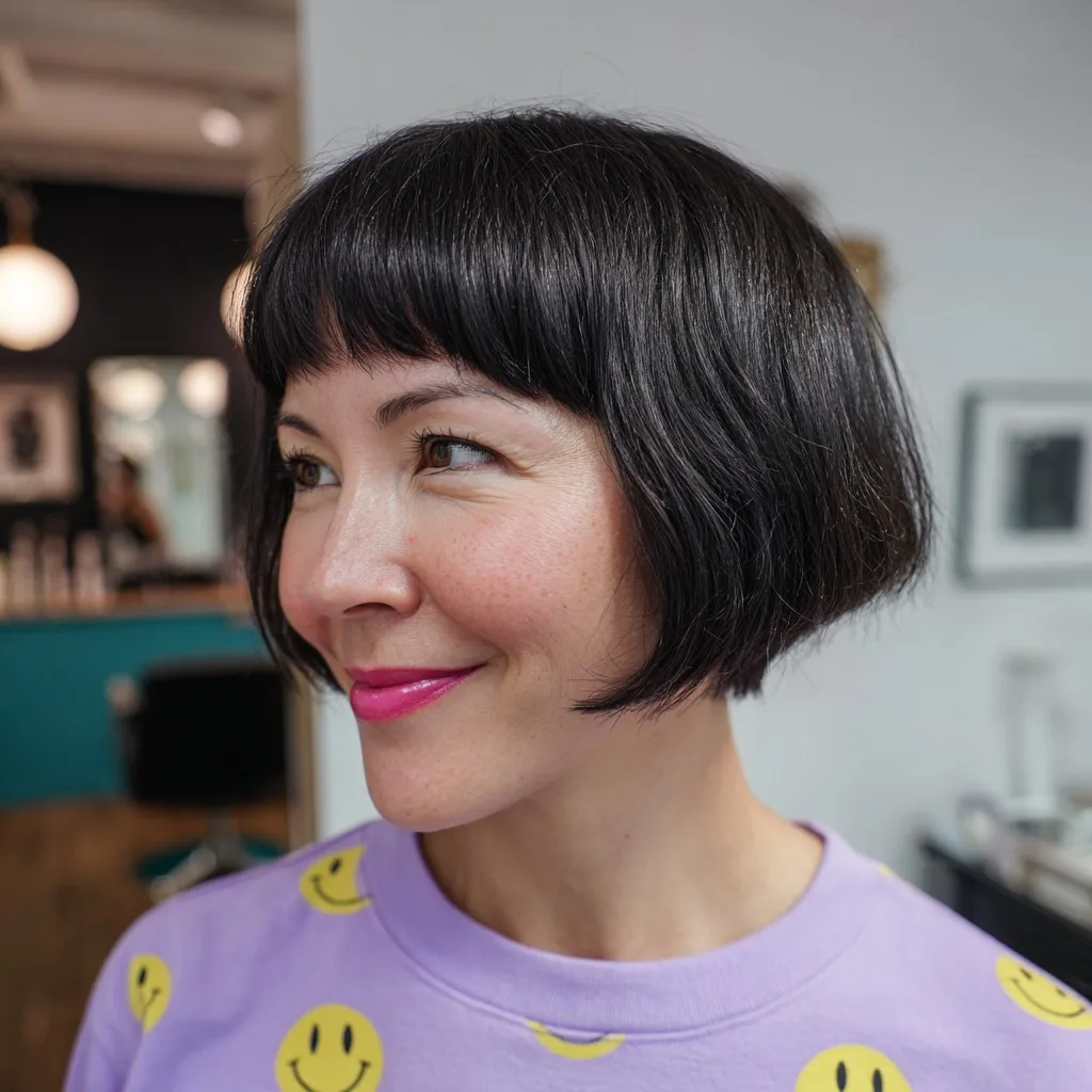 Chic Blunt Bob with Subtle Textured Ends