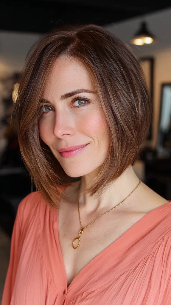 Chic Bob with Subtle Caramel Highlights