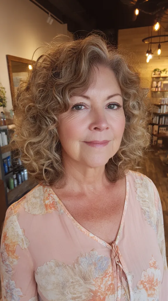 Chic Curly Shoulder-Length Cut with Subtle Layers