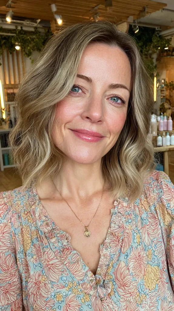 Chic Effortless Waves with Subtle Root Shadow