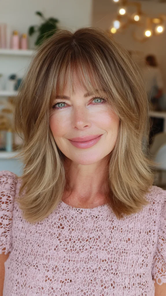 Chic Long Layered Cut with Face-Framing Bangs