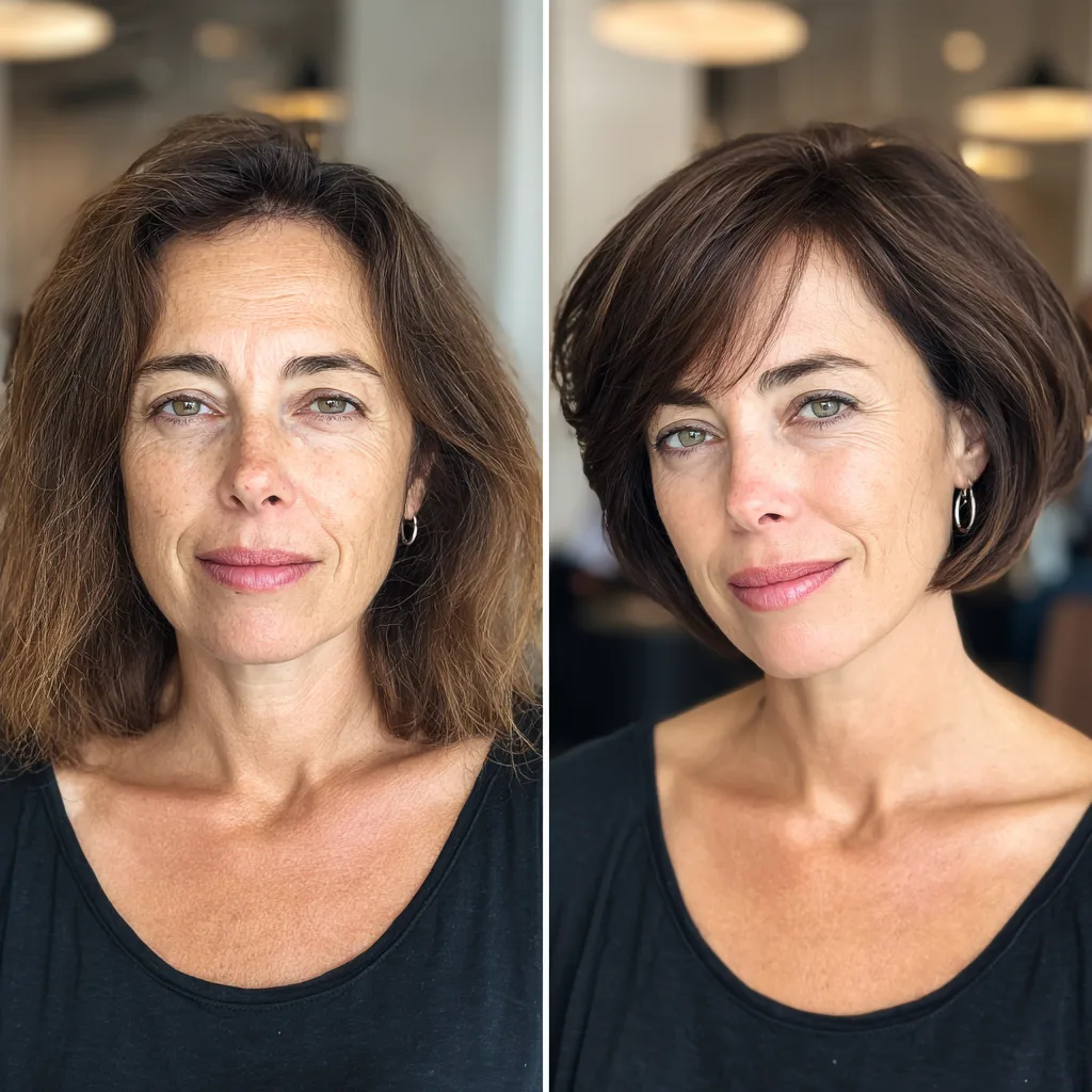 Chic Modern Rounded Bob with Soft Bangs
