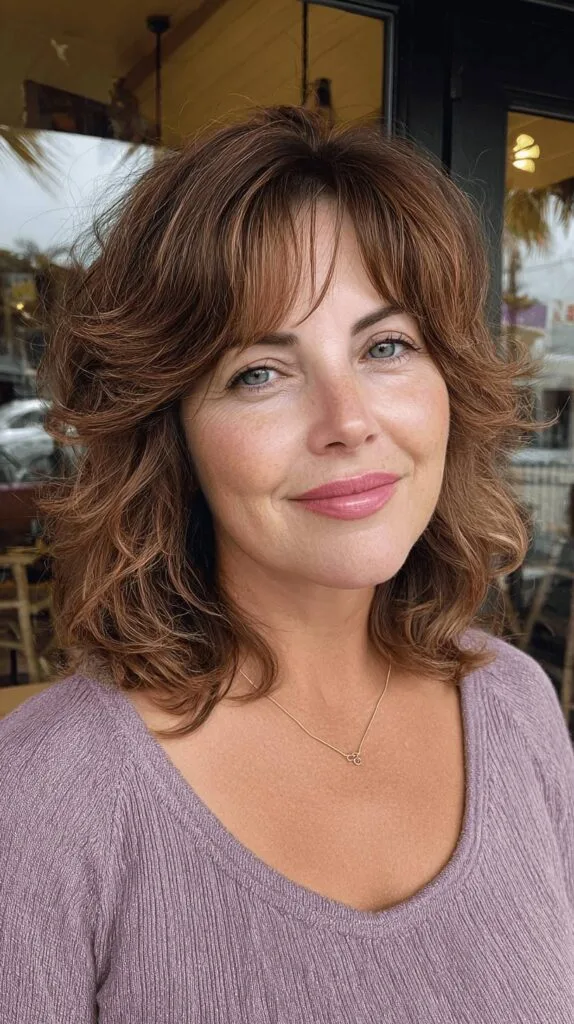 Chic Shoulder-Length Layered Waves