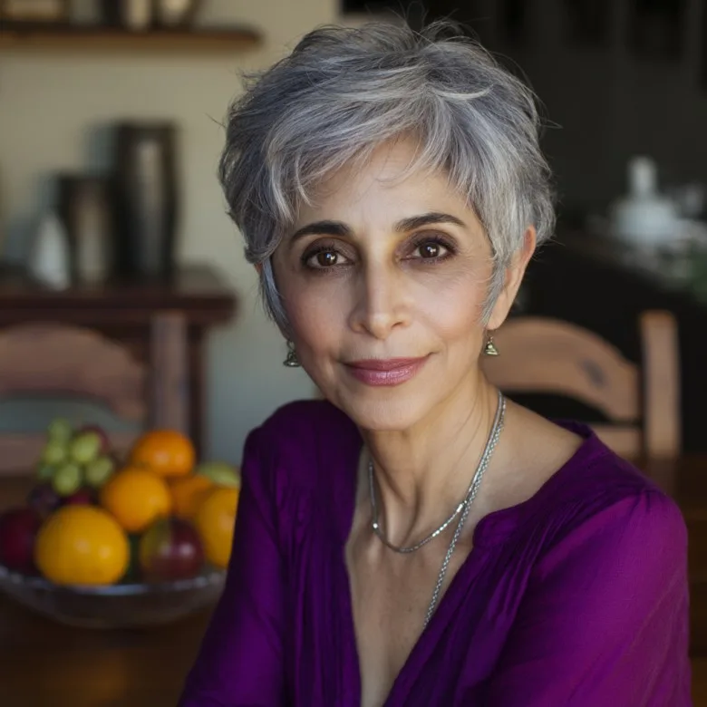 Chic Silver Pixie with Soft Volume