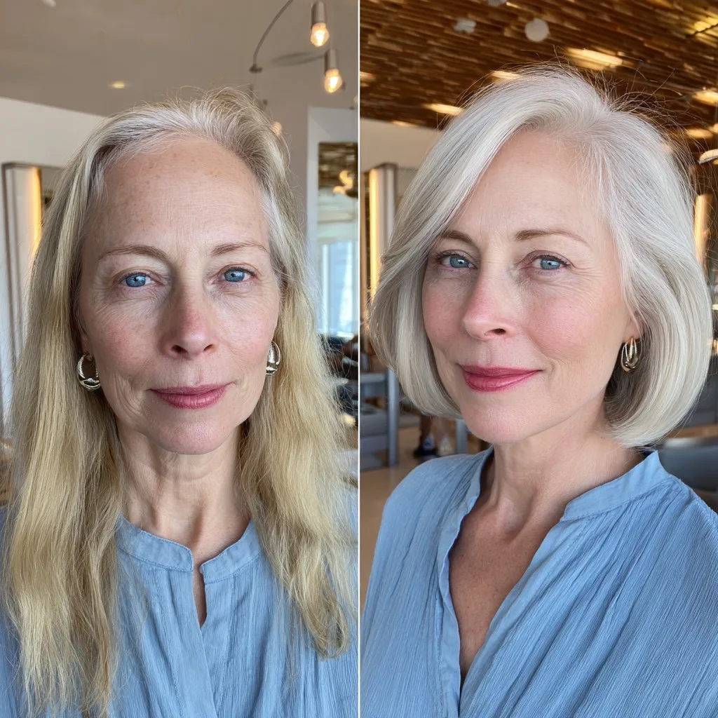 Chic Soft Blunt Bob with Subtle Highlights
