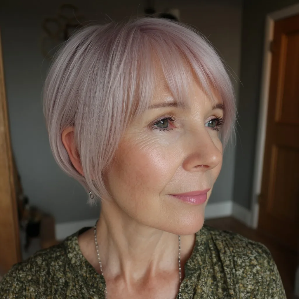 Chic Soft Pink Pixie Bob with Subtle Layers