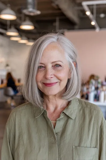 Chic Softly Blended Long Bob with Subtle Volume