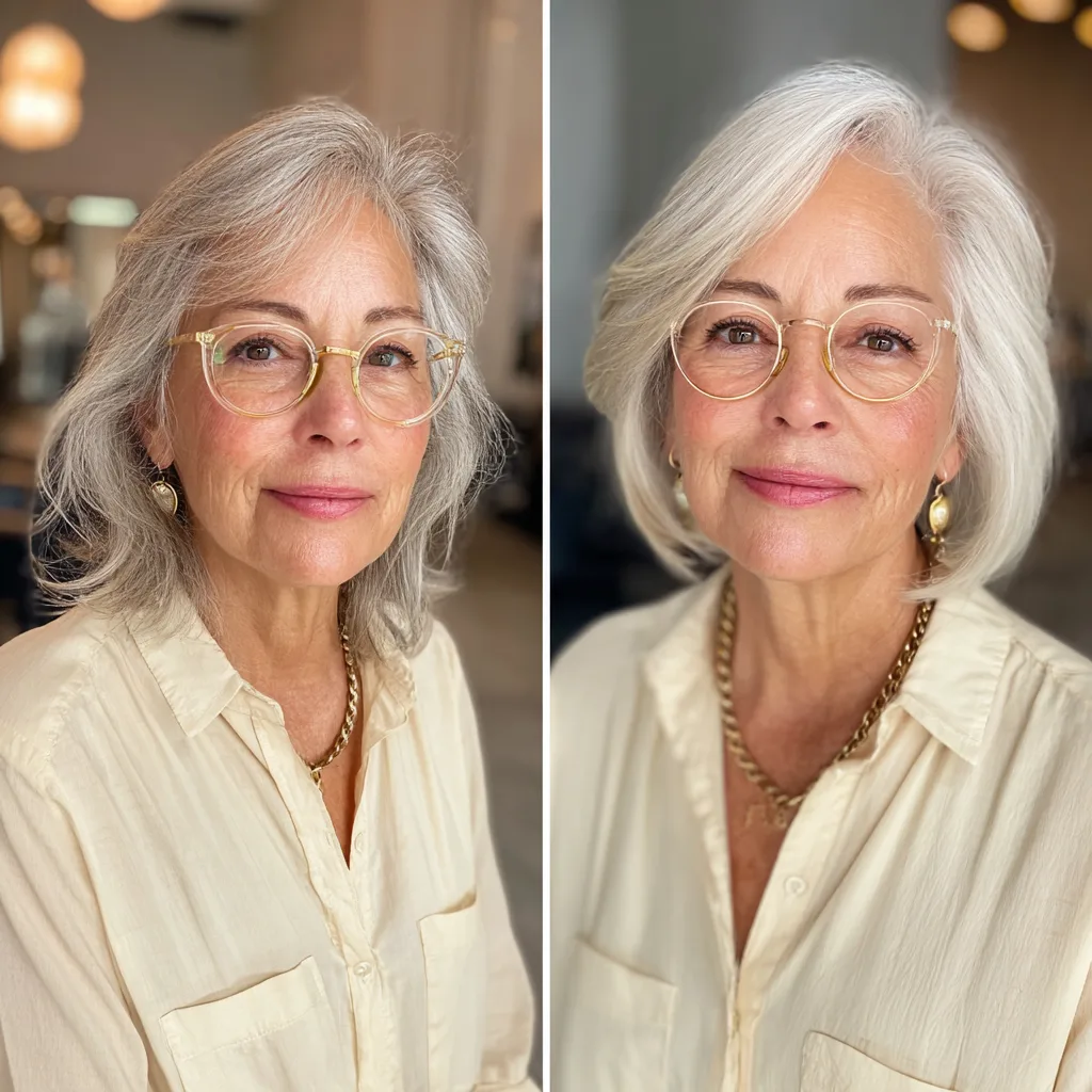 Chic Softly Layered Ash Blonde Bob with Subtle Movement