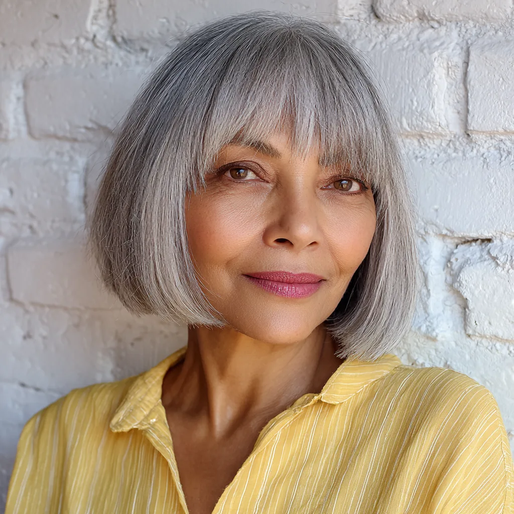 Chic Straight Bob with Soft Bangs