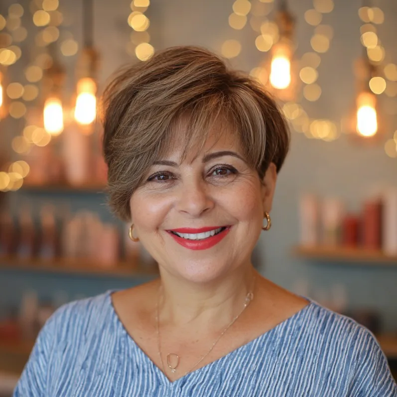 Chic Textured Bob with Subtle Highlights