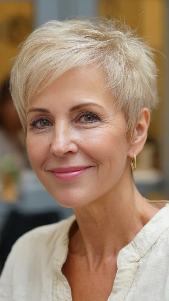 Chic Textured Pixie Cut for Fine Hair