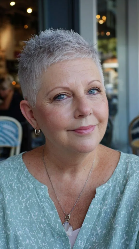 Chic Textured Pixie Cut for Round Faces