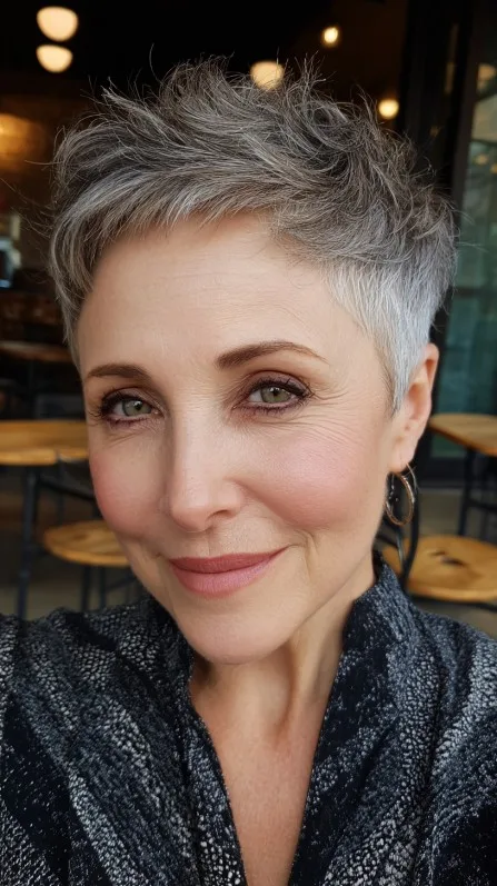Chic Textured Pixie Cut with Flipped Layers