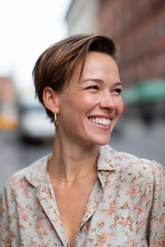 Chic Textured Pixie Cut with Subtle Volume