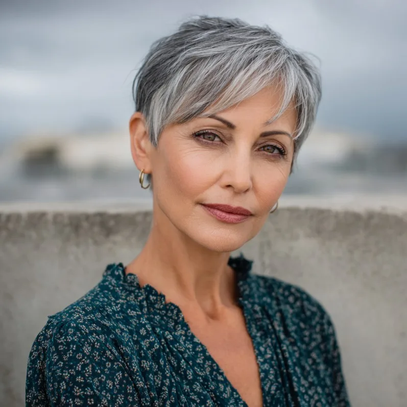 Chic Textured Pixie with Subtle Volume