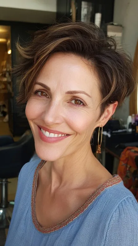 Chic Textured Short Cut with Flipped Layers