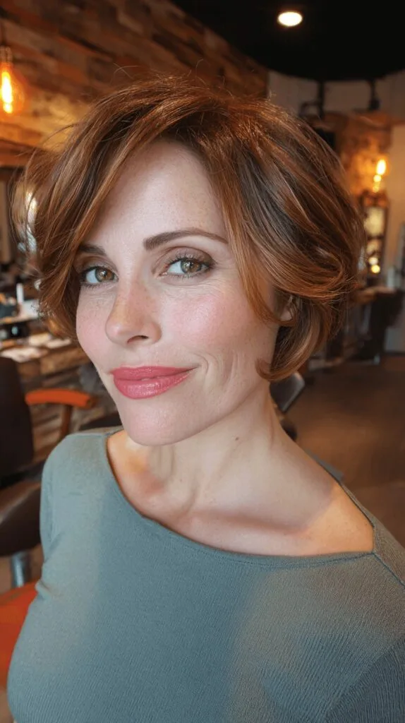 Chic Textured Short Cut with Soft Face-Framing Layers