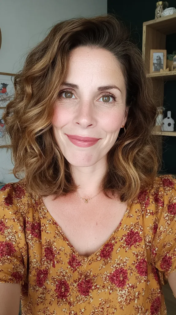 Chic Wavy Shoulder-Length Cut with Soft Layers