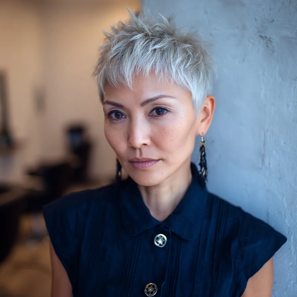 Choppy Frosted Pixie with Edgy Texture