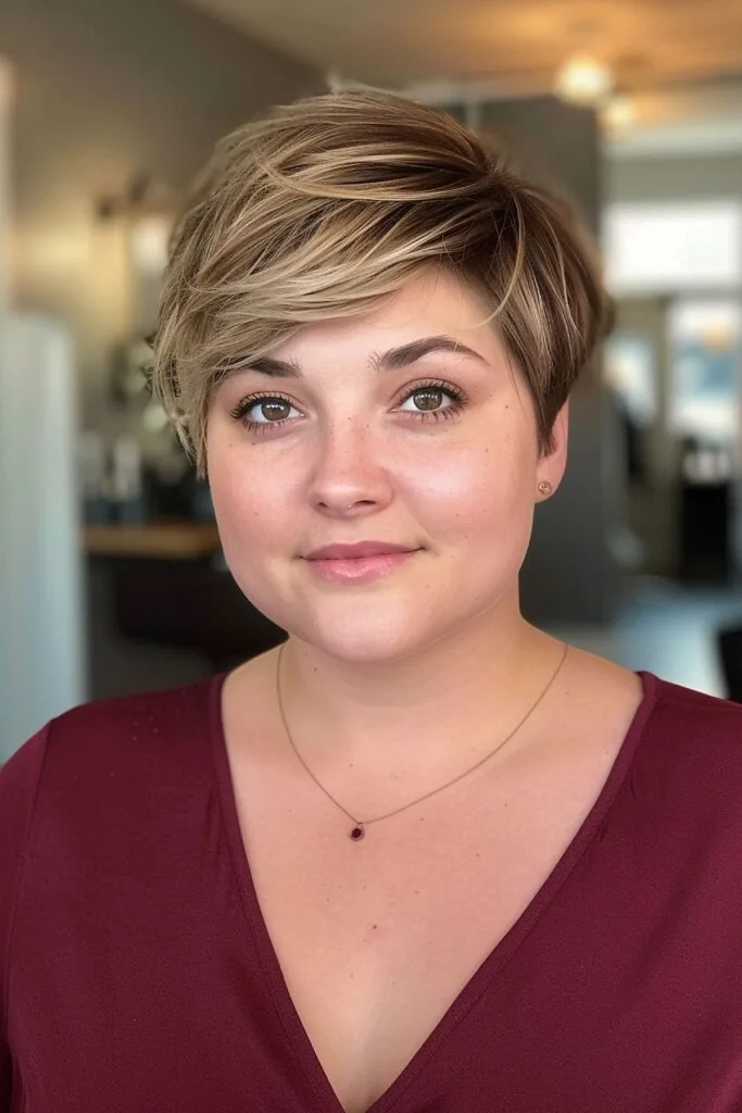 Choppy Layered Pixie Cut for Older Women