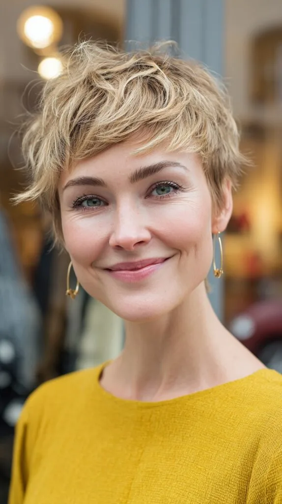 Choppy Short Pixie with Sunlit Root Shadow