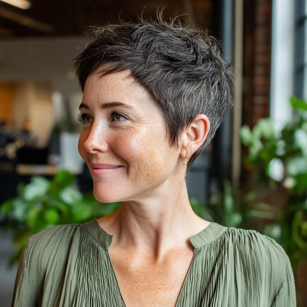 Choppy Textured Pixie with Soft Definition