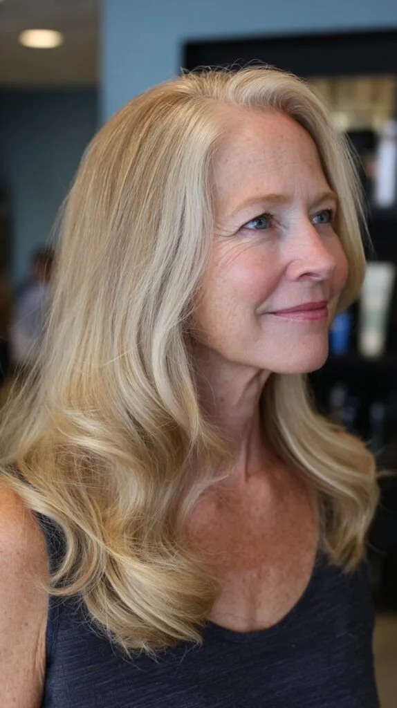 Classic Long Layers with Subtle Blonde Gradation