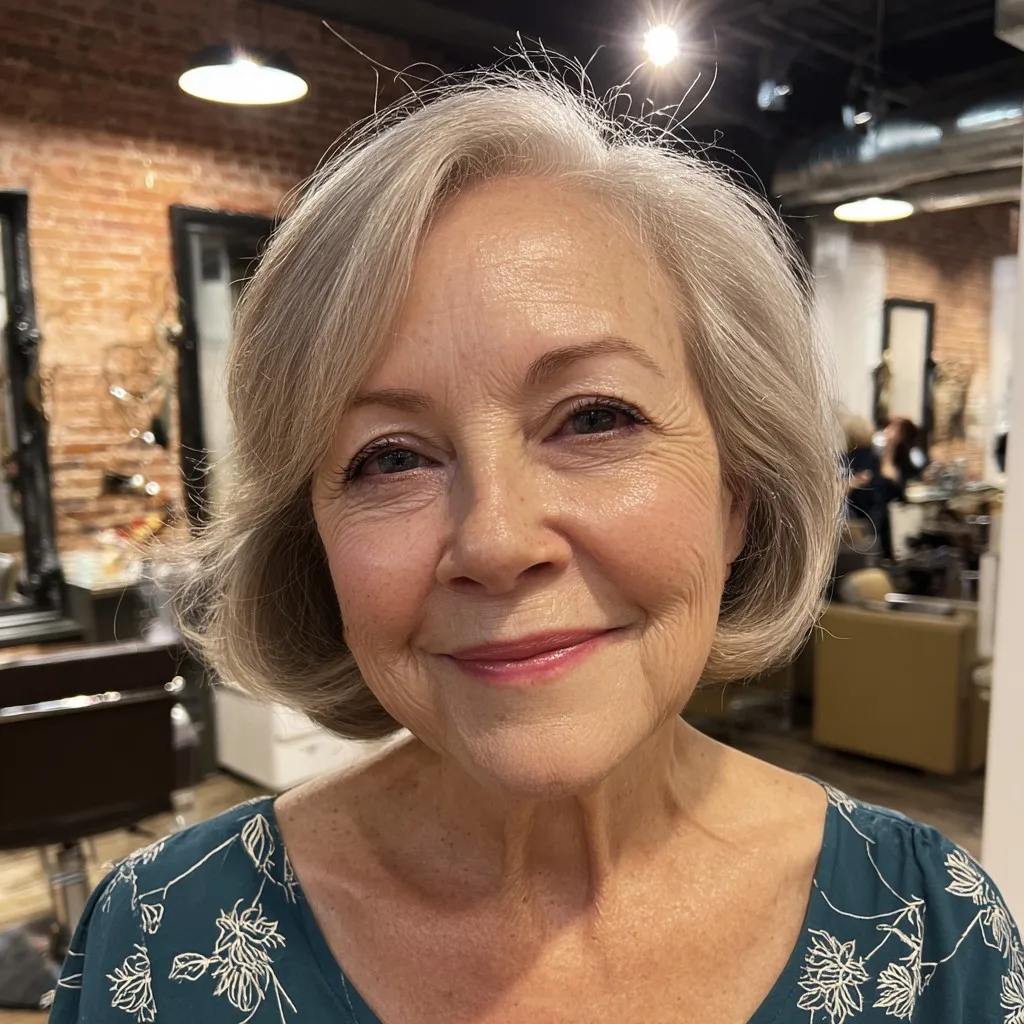 Classic Soft Textured Bob with Gentle Movement