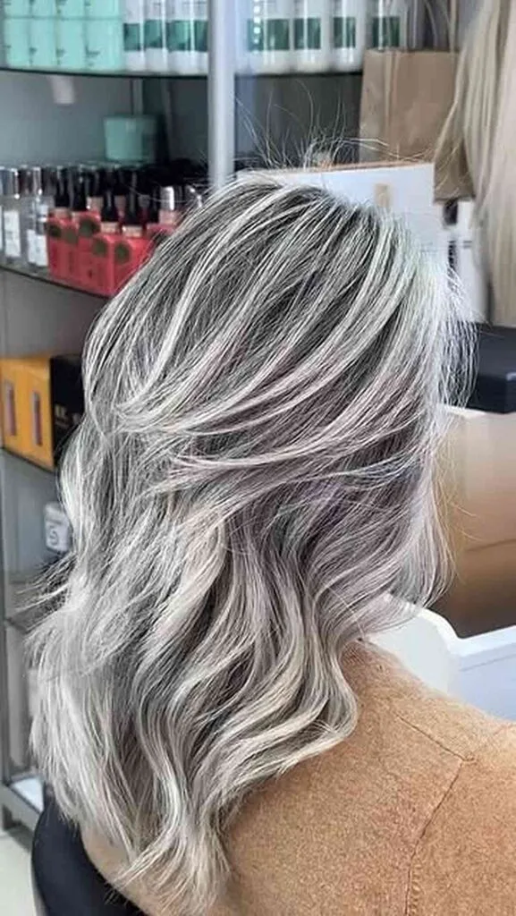 Dimensional Silver Grey Waves